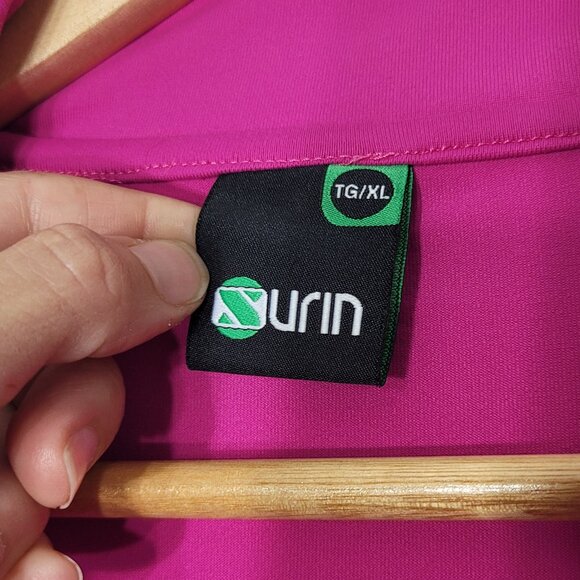 Surin Women Pink High Collar Full-Zip Lightweight Athletic Shirt Jacket Size XL - Picture 9 of 13
